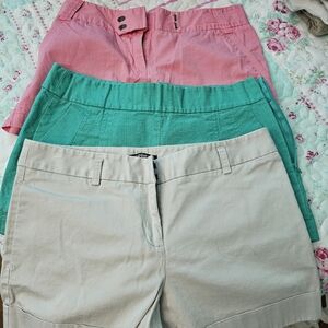 2 For 55 !!!   Stylish Women's Shorts Set - Pink, Green, and Tan